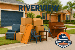 Junk removal curbside pickup in Riverview before a family move.