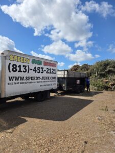 truck unloading junk at Tampa landfill