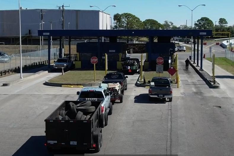 Tampa landfill location for trash disposal and dump sites