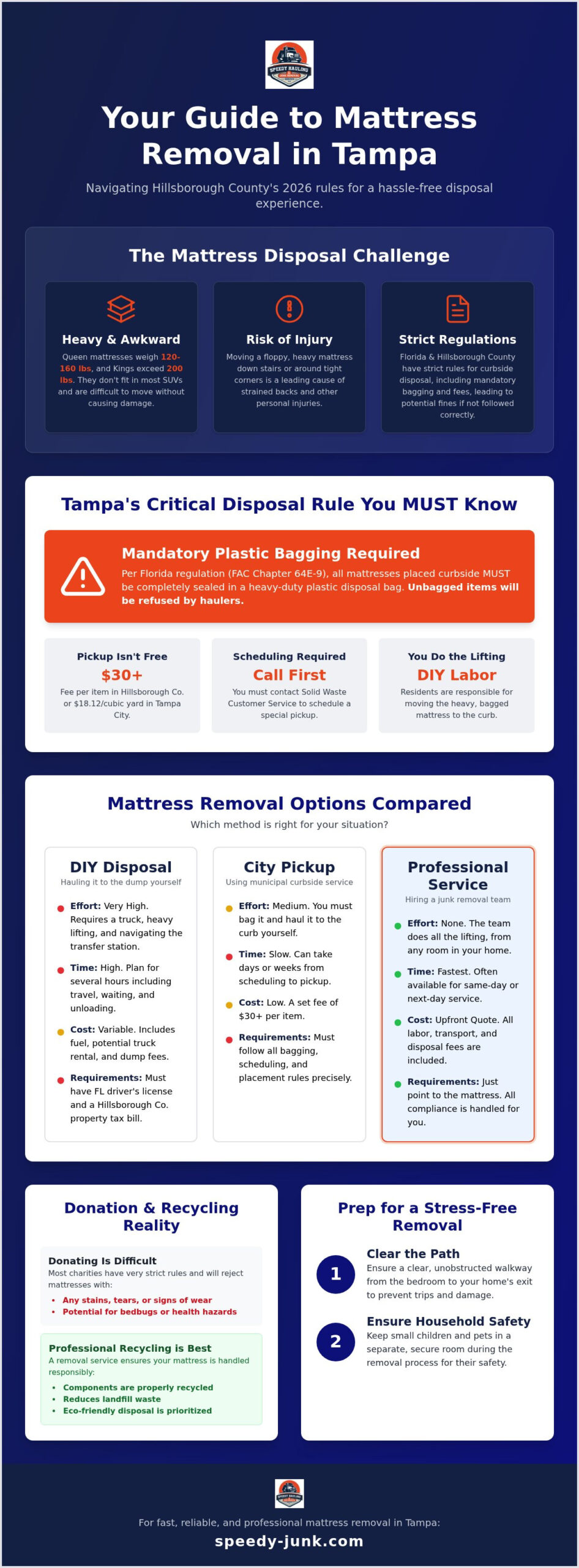 Fast Mattress Removal in Tampa: Your 2026 Guide to Stress-Free Disposal