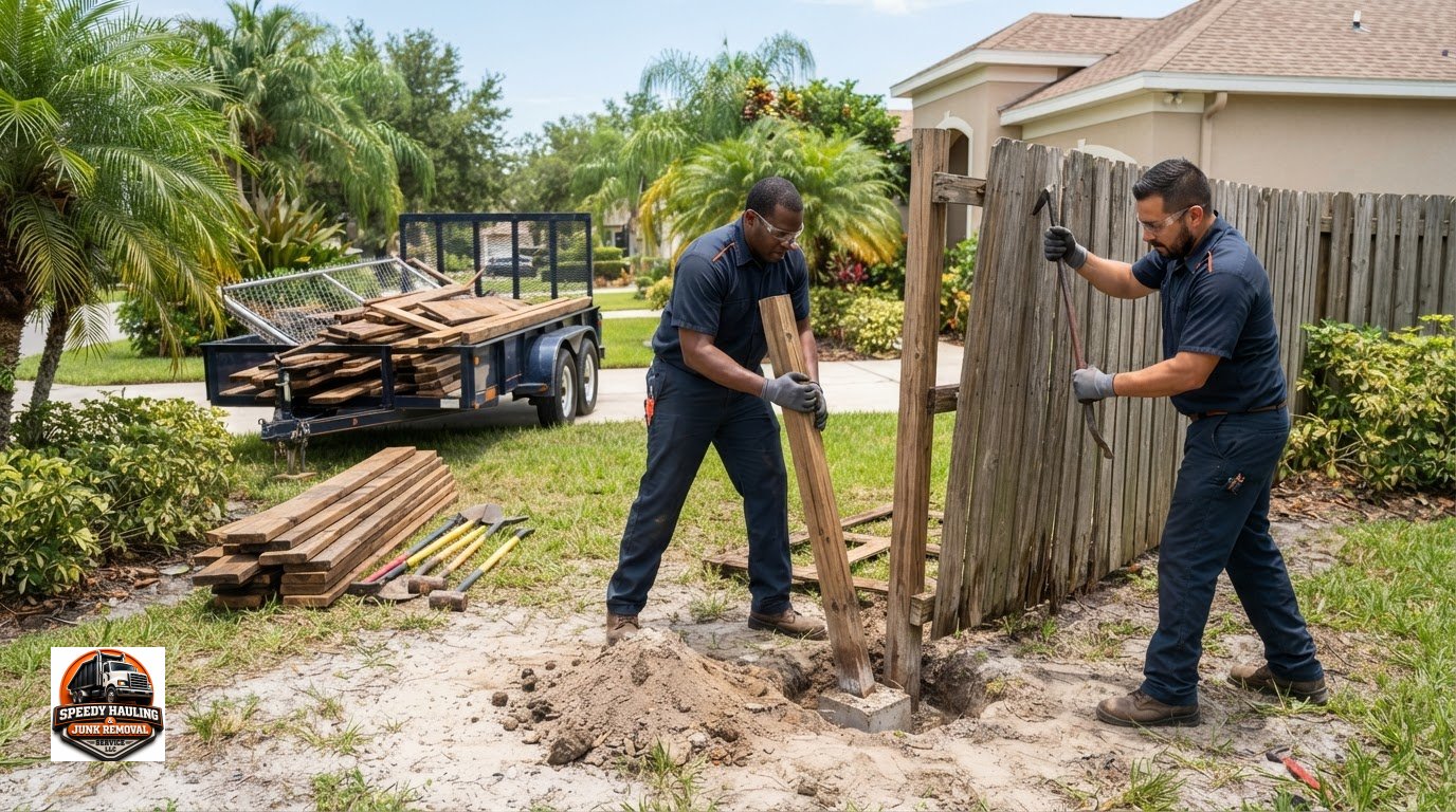 Fence Removal in Tampa and Concrete Post Footings